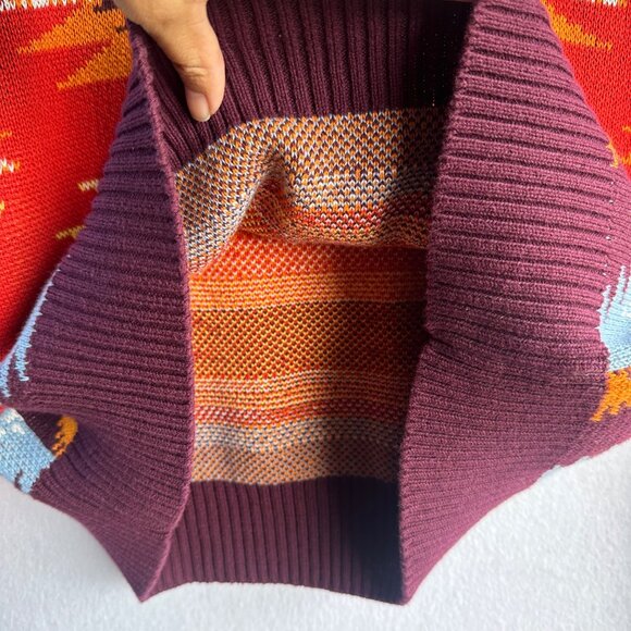 Sun Stone Mens Sweater Small Ranger Aztec Western Turtle Neck Knit Tribal Boho - Picture 9 of 14